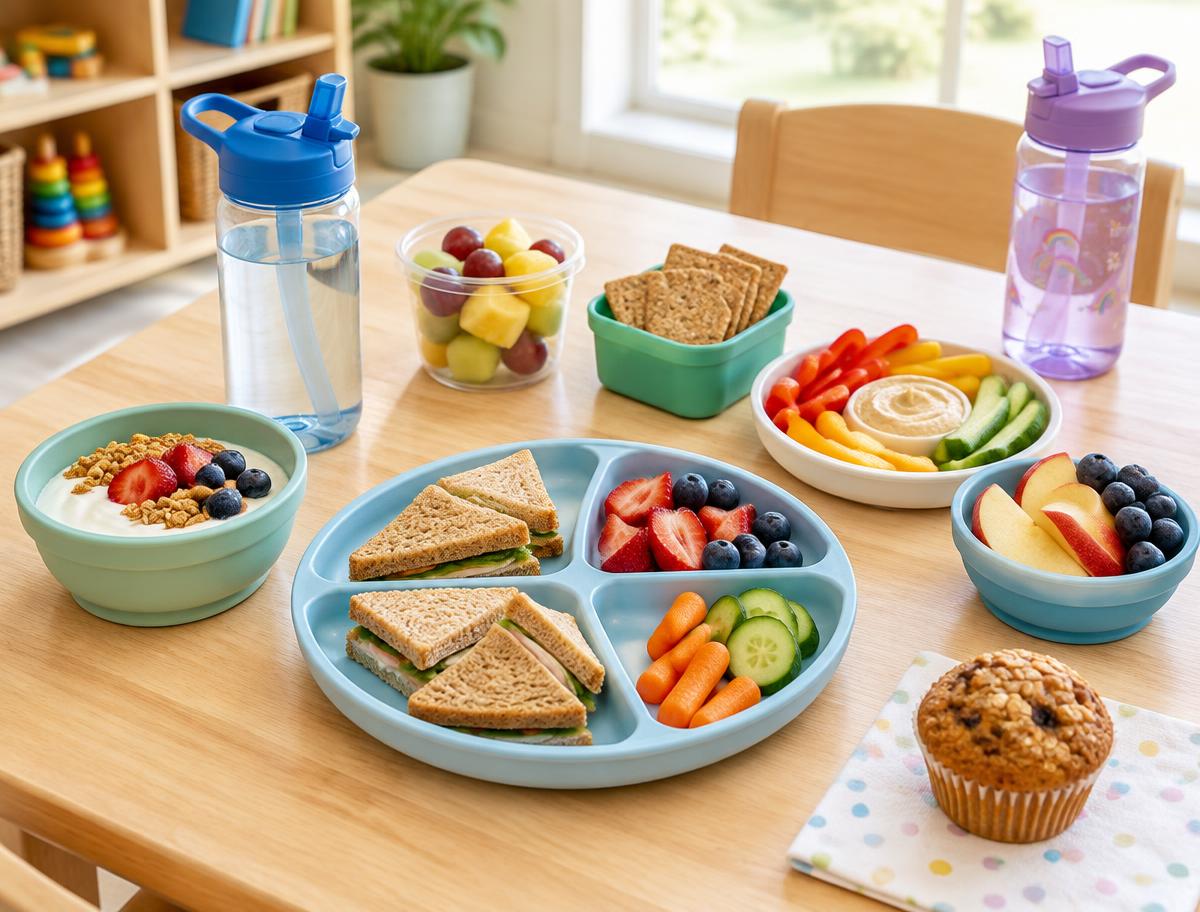 Nutritious child-friendly meal and snack selection